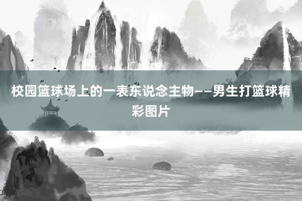 校园篮球场上的一表东说念主物——男生打篮球精彩图片